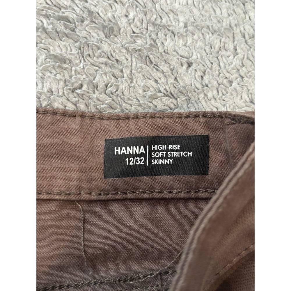 Buffalo David Bitton Hanna High Rise Skinny Pants Brown Soft Stretch 12/32 - Picture 3 of 9